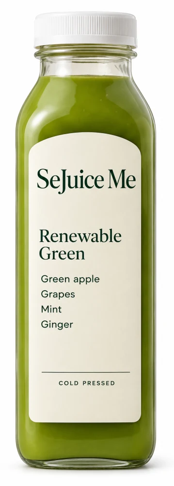Renewable Green bottle mockup